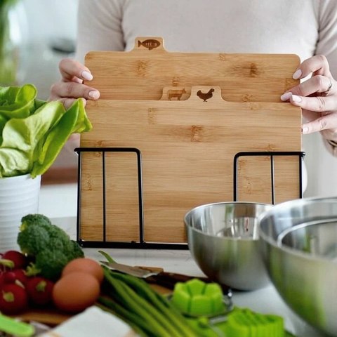 ZESTAW 4 KUCHENNYCH DESEK DO KROJENIA Z DREWNA BAMBUSOWEGO KONIGHOFFER CEDAR KG-7967 ZESTAW 4 KUCHENNYCH DESEK DO KROJENIA Z DREWNA BAMBUSOWEGO KONIGHOFFER CEDAR KG-7967