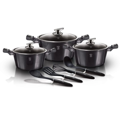 ZESTAW GARNKÓW Z POWŁ. GRANITOWĄ 10 EL. BERLINGER HAUS Carbon Pro BH-6919 ZESTAW GARNKÓW Z POWŁ. GRANITOWĄ 10 EL. BERLINGER HAUS Carbon Pro BH-6919