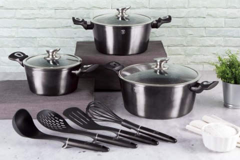 ZESTAW GARNKÓW Z POWŁ. GRANITOWĄ 10 EL. BERLINGER HAUS Carbon Pro BH-6919 ZESTAW GARNKÓW Z POWŁ. GRANITOWĄ 10 EL. BERLINGER HAUS Carbon Pro BH-6919