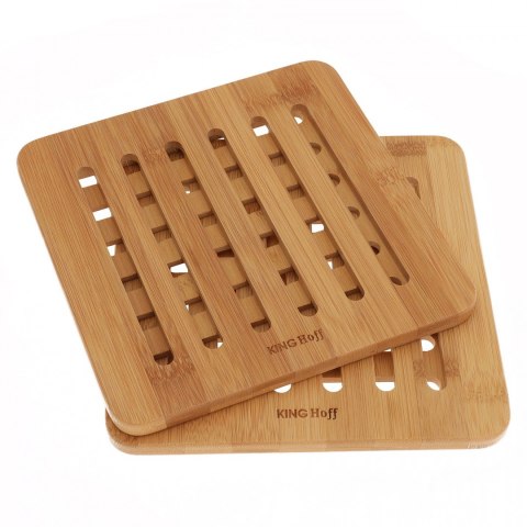 ZESTAW KWADRATOWYCH PODSTAWEK Z BAMBUSA 20cm KiNGHOFF KH-1216 ZESTAW KWADRATOWYCH PODSTAWEK Z BAMBUSA 20cm KiNGHOFF KH-1216