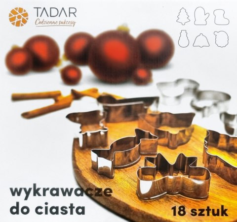 ZESTAW WYKRAWACZY DO CIASTA 18 ELE. 6 WZORÓW TADAR TD-2931 ZESTAW WYKRAWACZY DO CIASTA 18 ELE. 6 WZORÓW TADAR TD-2931