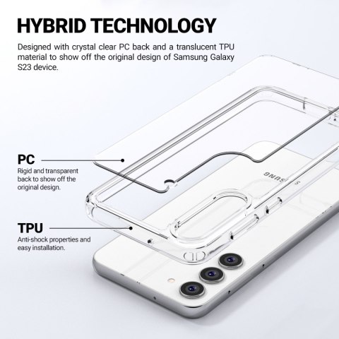 Crong Crystal Shield Cover - Etui Samsung Galaxy S23+ (przezroczysty) Crong Crystal Shield Cover - Etui Samsung Galaxy S23+ (przezroczysty)
