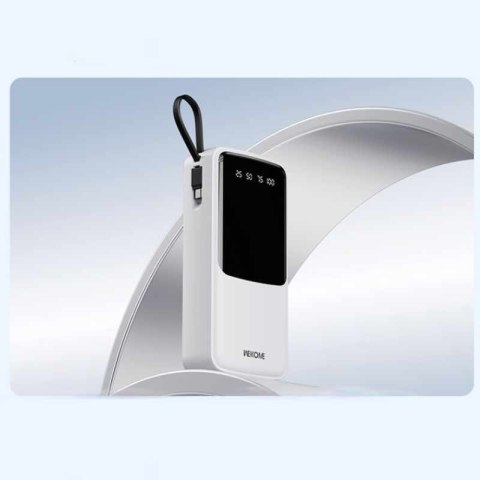 WEKOME WP-10 Pop Digital Series - Power bank 20000 mAh z wbudowanym kablem USB-C / Lightning / Micro USB / USB-A (Biały) WEKOME WP-10 Pop Digital Series - Power bank 20000 mAh z wbudowanym kablem USB-C / Lightning / Micro USB / USB-A (Biały)