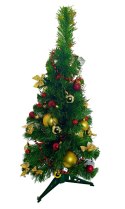 GOTOWA CHOINKA UBRANA ŚWIĄTECZNA DO DOMU BIURA + ŚWIATEŁKA 70cm