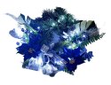 NOWOCZESNY STROIK WIANEK ŚWIĄTECZNY LED NIEBIESKI NA STÓŁ WIGILIJNY 40cm