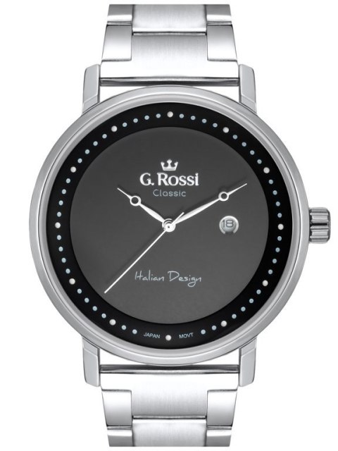 ZEGAREK G. ROSSI - C6182B-1C1 (zg256a) s./black + BOX ZEGAREK G. ROSSI - C6182B-1C1 (zg256a) s./black + BOX