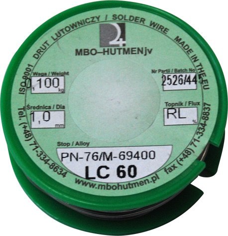 CYNA LUTOWNICZA 2,0mm 100g MBO HUTMEN
