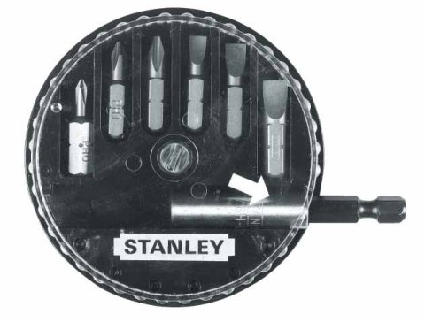 KOMPLET GROTÓW 8SZT. (2PŁ, 2 PH, 3 PZ) + UCHWYT STANLEY KOMPLET GROTÓW 8SZT. (2PŁ, 2 PH, 3 PZ) + UCHWYT STANLEY