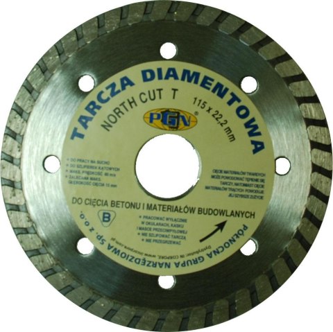 TARCZA DIAMENTOWA 180x22,2mm CIĄGŁA TURBO NORTH CUT T PGN TARCZA DIAMENTOWA 180x22,2mm CIĄGŁA TURBO NORTH CUT T PGN