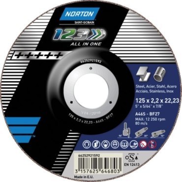 TARCZA FLEX 42 115x2,2x22,2 A 46 S 1-2-3 NORTON TARCZA FLEX 42 115x2,2x22,2 A 46 S 1-2-3 NORTON