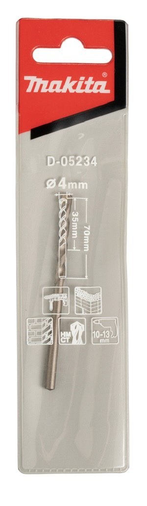 WIERTŁO DO BETONU 4,0x70mm ECONOMY MAKITA WIERTŁO DO BETONU 4,0x70mm ECONOMY MAKITA