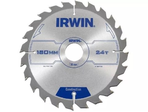 PIŁA TARCZOWA 180x30x2,5mm 24z ATB CONSTRUCTION IRWIN PIŁA TARCZOWA 180x30x2,5mm 24z ATB CONSTRUCTION IRWIN