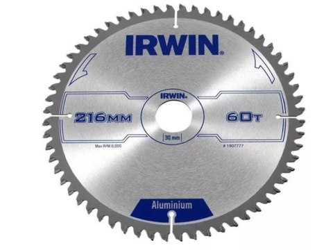 PIŁA TARCZOWA 216x30x2,5mm 60z TCG ALUMINIUM IRWIN PIŁA TARCZOWA 216x30x2,5mm 60z TCG ALUMINIUM IRWIN