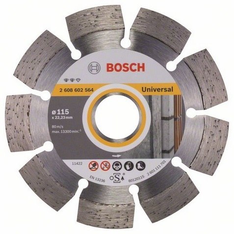TARCZA DIAMENTOWA 115x22,2mm SEGMENTOWA STANDARD UNIVERSAL BOSCH TARCZA DIAMENTOWA 115x22,2mm SEGMENTOWA STANDARD UNIVERSAL BOSCH