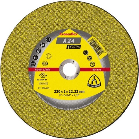 TARCZA FLEX 41 230x2,0x22,2 A 24 EXTRA KLINGSPOR ( op. - 25 szt. ) TARCZA FLEX 41 230x2,0x22,2 A 24 EXTRA KLINGSPOR ( op. - 25 szt. )