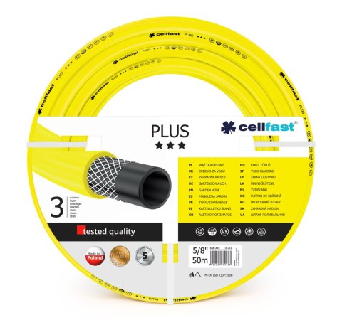 WĄŻ OGRODOWY 5/8" 50m PLUS CELLFAST WĄŻ OGRODOWY 5/8" 50m PLUS CELLFAST