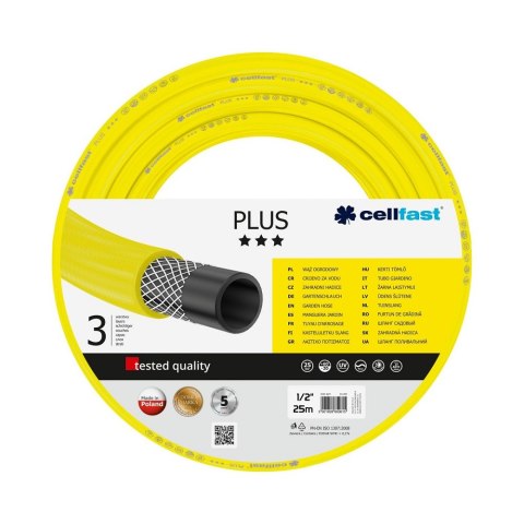 WĄŻ OGRODOWY PLUS 1/2" 25m CELLFAST WĄŻ OGRODOWY PLUS 1/2" 25m CELLFAST
