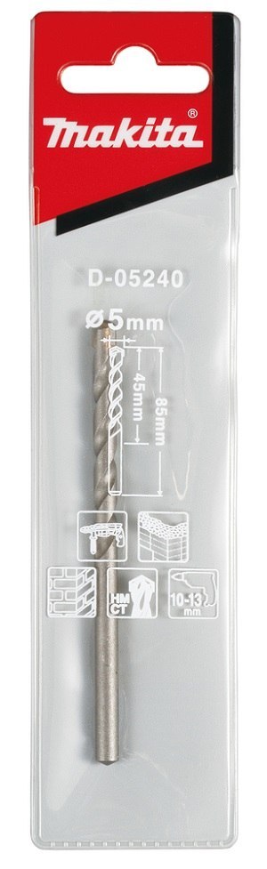 WIERTŁO DO BETONU 5,0x85mm ECONOMY MAKITA WIERTŁO DO BETONU 5,0x85mm ECONOMY MAKITA