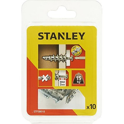 Kołek metalowy samogwintujący 39mm z wkrętami (10szt.) STANLEY FATMAX Kołek metalowy samogwintujący 39mm z wkrętami (10szt.) STANLEY FATMAX