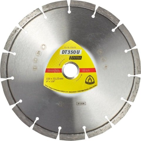 TARCZA DIAMENTOWA 125x22,2mm SEGMENTOWA STANDARD DT 350 U EXTRA KLINGSPOR TARCZA DIAMENTOWA 125x22,2mm SEGMENTOWA STANDARD DT 350 U EXTRA KLINGSPOR