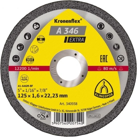 TARCZA FLEX 41 230x1,9x22,2 A 346 EXTRA KLINGSPOR