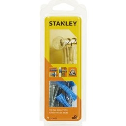 Zestaw do montażu zasłon, 6 szt. kołków rozporowych 8x40 + wkręty, bit PZ2x50, wiertło 8x120 (8cz.) STANLEY FATMAX