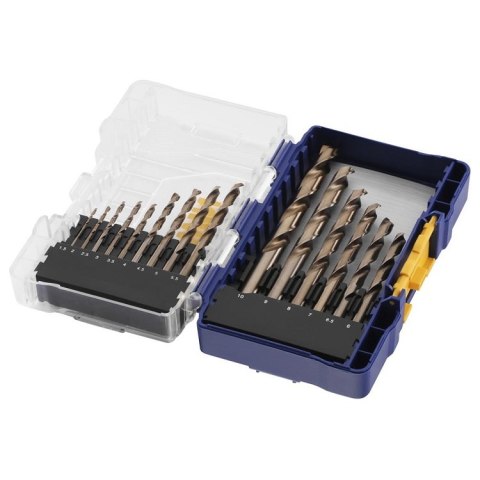 ZESTAW WIERTEŁ DO METALU (15szt.) 1,5-10mm KOBALTOWE HSS-E IRWIN ZESTAW WIERTEŁ DO METALU (15szt.) 1,5-10mm KOBALTOWE HSS-E IRWIN