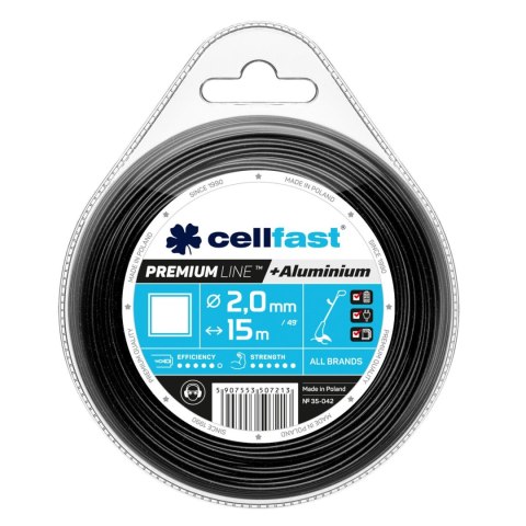 ŻYŁKA TNĄCA PREMIUM 2,0mm / 15m KWADRAT CELLFAST