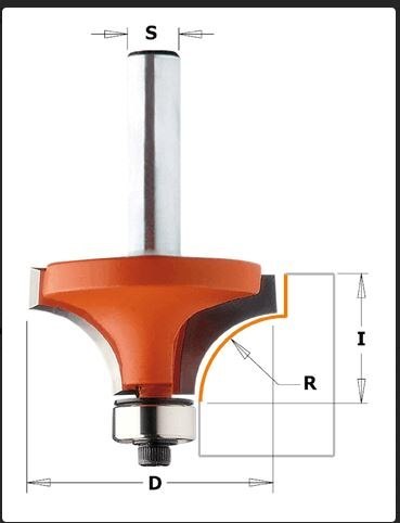 FREZ DO LAMINATU HM R=1.6, D=15.9, I=12.7, S=6