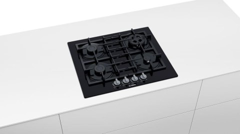 Płyta gazowa BOSCH PNH6B6B90 żeliwne ruszta, palnik typu WOK Płyta gazowa BOSCH PNH6B6B90 żeliwne ruszta, palnik typu WOK