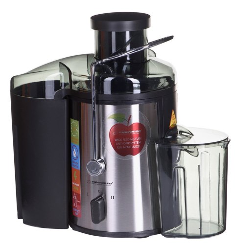 Sokowirówka Esperanza Carrot EKJ002 (500W; kolor inox) Sokowirówka Esperanza Carrot EKJ002 (500W; kolor inox)