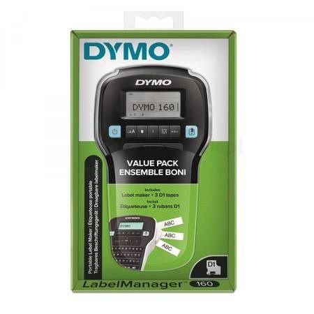 Dymo- drukarka etykiet LM 160 Value Pack+3xS0720530 taśma D1 czarna/biała 12mm Dymo- drukarka etykiet LM 160 Value Pack+3xS0720530 taśma D1 czarna/biała 12mm