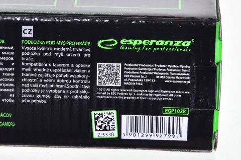 Podkładka gamingowa pod mysz Esperanza Flame EGP102R (300mm x 240mm) Podkładka gamingowa pod mysz Esperanza Flame EGP102R (300mm x 240mm)