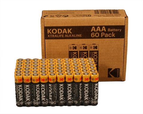 KODAK BATERIE ALKALICZNE XTRALIFE AAA LR3 X 60 SZT. KODAK BATERIE ALKALICZNE XTRALIFE AAA LR3 X 60 SZT.