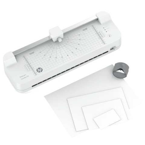 HP Laminator ONELAM COMBO A3, na zimno/gorąco, zintegrowany trymer, zaokrąglacz rogów, prędkość 40cm/min + 15 folii: 3xA4, 4xA5, HP Laminator ONELAM COMBO A3, na zimno/gorąco, zintegrowany trymer, zaokrąglacz rogów, prędkość 40cm/min + 15 folii: 3xA4, 4xA5,