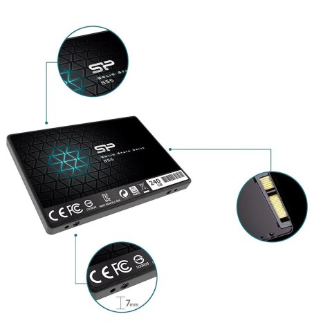 Dysk SSD Silicon Power S55 240GB 2,5" SATA III 550/450 MB/s (SP240GBSS3S55S25) Dysk SSD Silicon Power S55 240GB 2,5" SATA III 550/450 MB/s (SP240GBSS3S55S25)