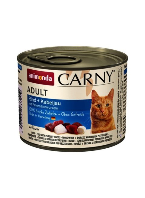 ANIMONDA Carny Adult wołowina, dorsz z pietruszką - mokra karma dla kota - 200g ANIMONDA Carny Adult wołowina, dorsz z pietruszką - mokra karma dla kota - 200g
