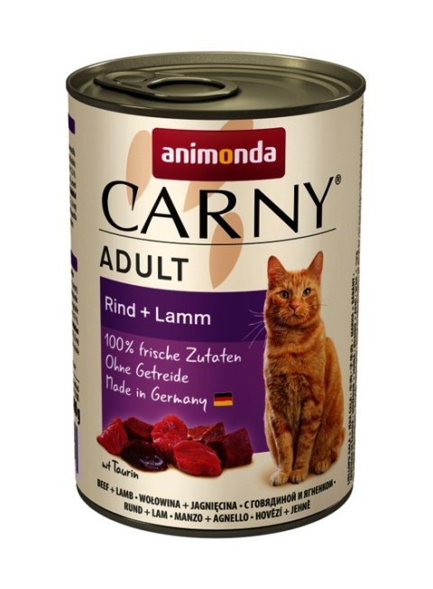 ANIMONDA Carny Adult wołowina i jagnięcina - mokra karma dla kota - 400g ANIMONDA Carny Adult wołowina i jagnięcina - mokra karma dla kota - 400g