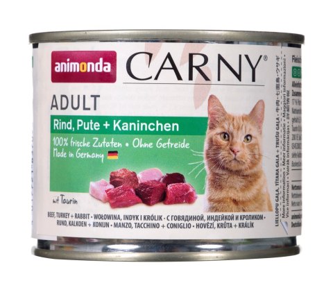 ANIMONDA Carny Adult wołowina, indyk i królik - mokra karma dla kota - 200g ANIMONDA Carny Adult wołowina, indyk i królik - mokra karma dla kota - 200g