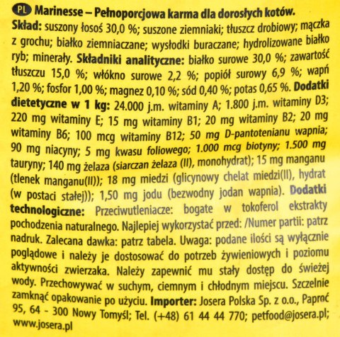 JOSERA Marinesse - sucha karma dla kota - 2 kg JOSERA Marinesse - sucha karma dla kota - 2 kg