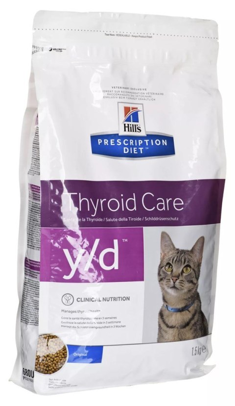 HILL'S Thyroid Care y/d - sucha karma dla kota - 1,5 kg HILL'S Thyroid Care y/d - sucha karma dla kota - 1,5 kg