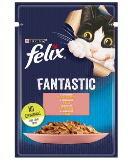 PURINA Felix Fantastic z łososiem w galaretce - mokra karma dla kota - 85 g PURINA Felix Fantastic z łososiem w galaretce - mokra karma dla kota - 85 g