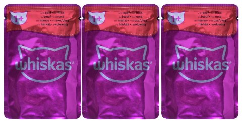 WHISKAS Klasyczne Posiłki w sosie - mokra karma dla kota - saszetka - 12x85 g WHISKAS Klasyczne Posiłki w sosie - mokra karma dla kota - saszetka - 12x85 g