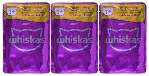 WHISKAS Klasyczne Posiłki w sosie - mokra karma dla kota - saszetka - 12x85 g WHISKAS Klasyczne Posiłki w sosie - mokra karma dla kota - saszetka - 12x85 g