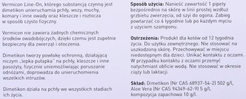 BEAPHAR VERMIcon Line-on Cat - krople przeciw pasożytom dla kota - 3x 1ml BEAPHAR VERMIcon Line-on Cat - krople przeciw pasożytom dla kota - 3x 1ml