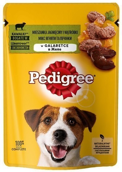 PEDIGREE Jagnięcina i wątróbka w galaretce - mokra karma dla psa - 100 g PEDIGREE Jagnięcina i wątróbka w galaretce - mokra karma dla psa - 100 g
