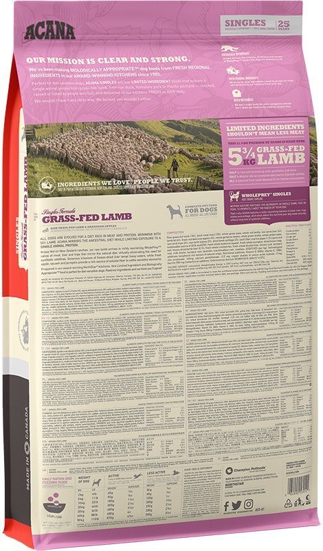 ACANA Singles Grass-fed Lamb - sucha karma dla psa - 11,4 kg ACANA Singles Grass-fed Lamb - sucha karma dla psa - 11,4 kg