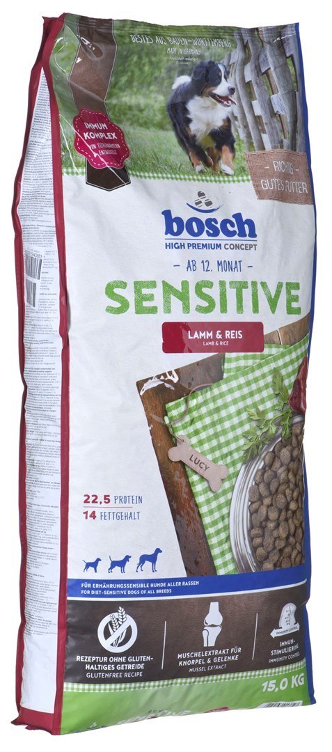 BOSCH Sensitive Lamb & Rice - karma dla psów z wrażliwym żołądkiem z jagnięciną i ryżem - 15 kg BOSCH Sensitive Lamb & Rice - karma dla psów z wrażliwym żołądkiem z jagnięciną i ryżem - 15 kg