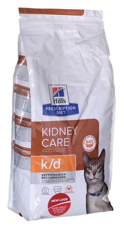 Hill's Prescription Diet Feline k/d Kidney Care - sucha karma dla kotów z chorobami nerek - 3 kg