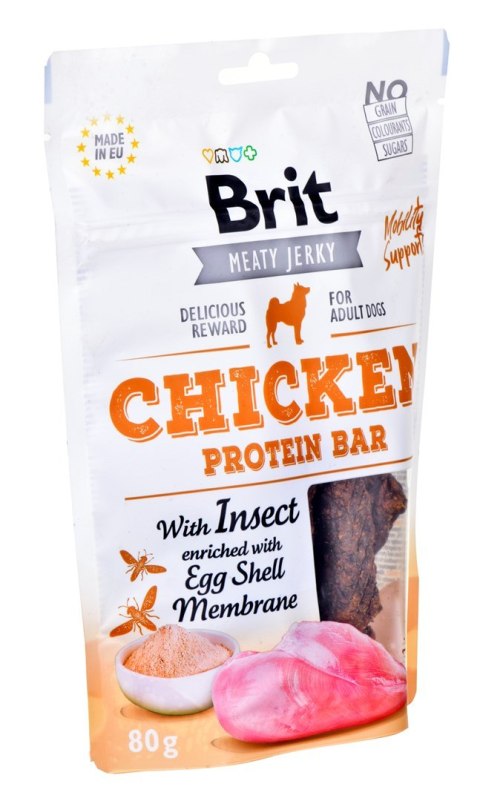 Brit Jerky Chicken Protein Bar with instect - Kurczak - przysmak dla psa - 80 g